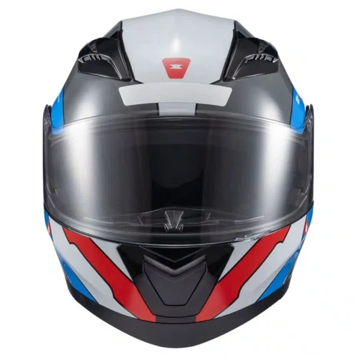 Capacete Articulado Texx Gladiator V3 Reisen Azul Vermelho Branco