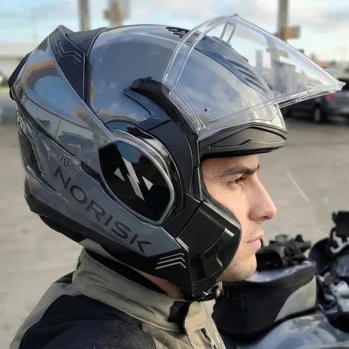 Capacete Articulado Total Norisk Avenger Nardo Cinza