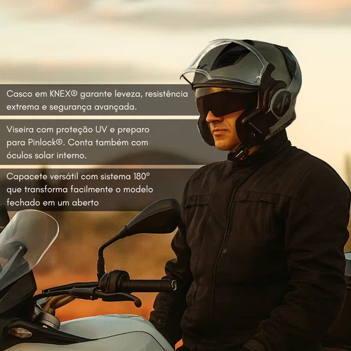 Capacete Articulado Total Norisk Avenger Oliva Fosco