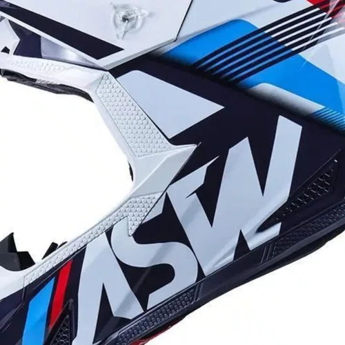 Capacete Off Road Asw R1 MIPS Neo Branco Marinho Vermelho