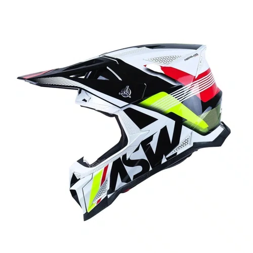 Capacete Off Road Asw R1 MIPS Neo Branco Preto Vermelho Original