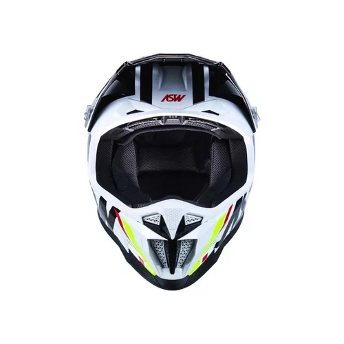 Capacete Off Road Asw R1 MIPS Neo Branco Preto Vermelho Original