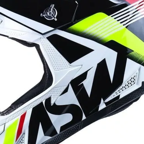 Capacete Off Road Asw R1 MIPS Neo Branco Preto Vermelho Original