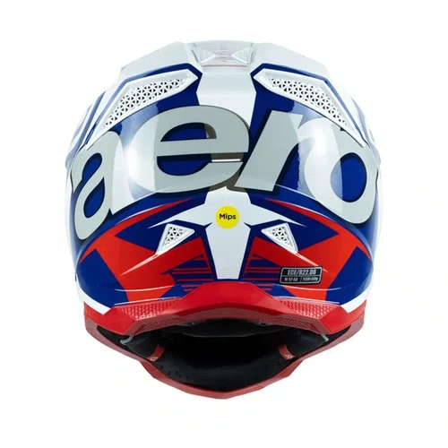 Capacete Asw Motocross R1 MIPS Prisma Branco Marinho