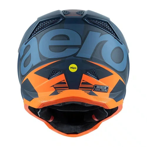 Capacete Asw Motocross R1 MIPS Prisma Cinza Escuro Laranja