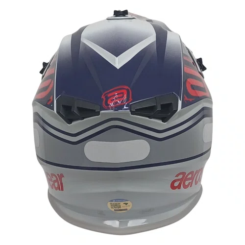 Capacete Asw Motocross R3 Essence Azul Cinza Vermelho Branco