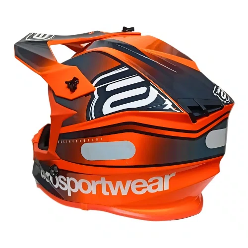 Capacete Asw Motocross R3 Essence Laranja Cinza Branco