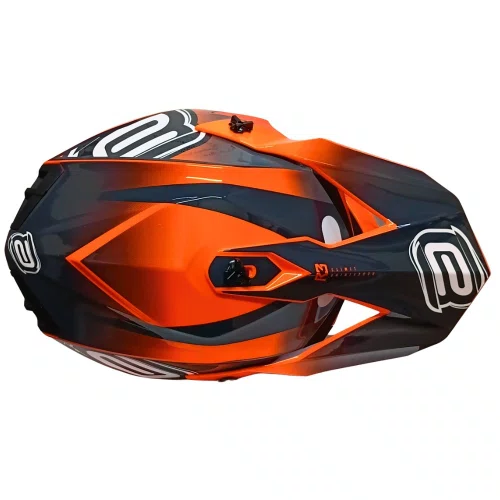 Capacete Asw Motocross R3 Essence Laranja Cinza Branco
