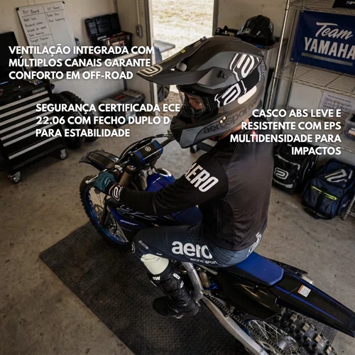 Capacete Asw Motocross R3 Essence Preto Cinza Amarelo