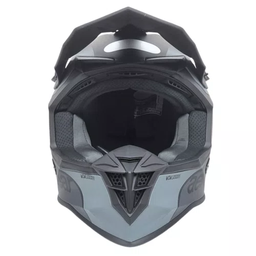 Capacete Asw Motocross R3 Essence Preto Cinza Amarelo