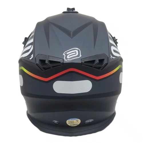 Capacete Asw Motocross R3 Essence Preto Cinza Amarelo