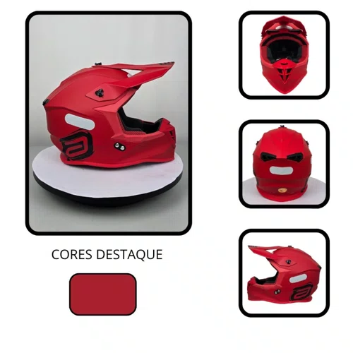 Capacete Off Road Asw R3 Solid Vermelho