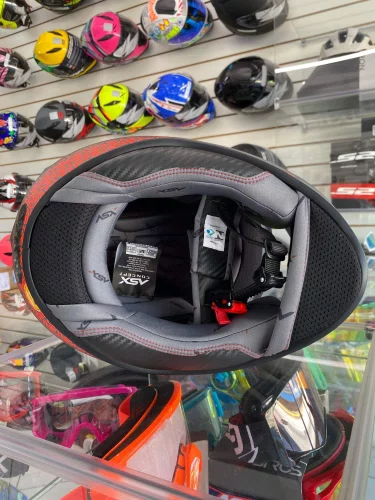 Capacete Fechado Asx Draken Concept Fosco Cinza Vermelho