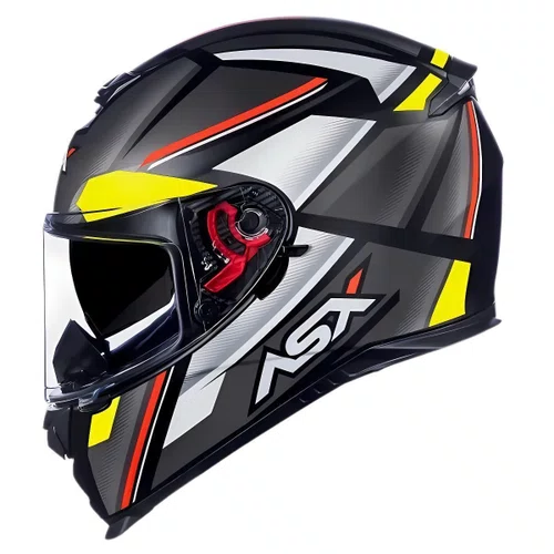 Capacete Fechado Asx Eagle SV Explorer Preto Grafite Amarelo Fosco