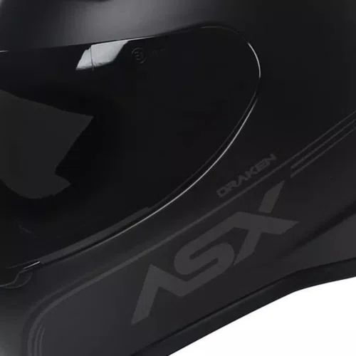 Capacete Fechado Asx Draken Solid Preto Fosco