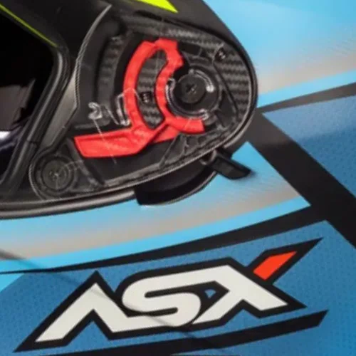 Capacete Fechado Asx Eagle SV Explorer Preto Azul Amarelo Fosco