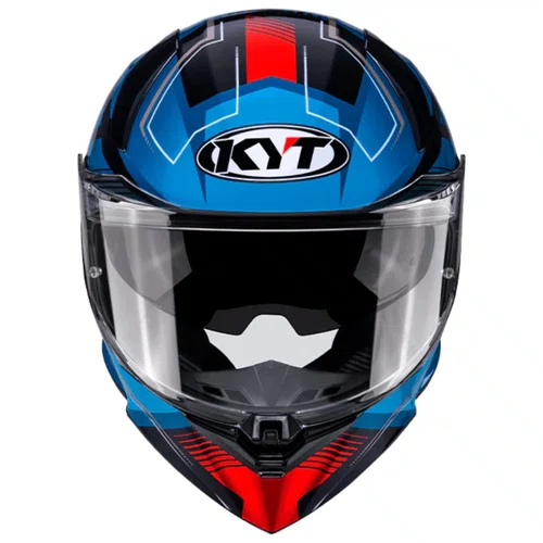 Capacete Fechado Kyt R2R Parsec Preto Azul Vermelho