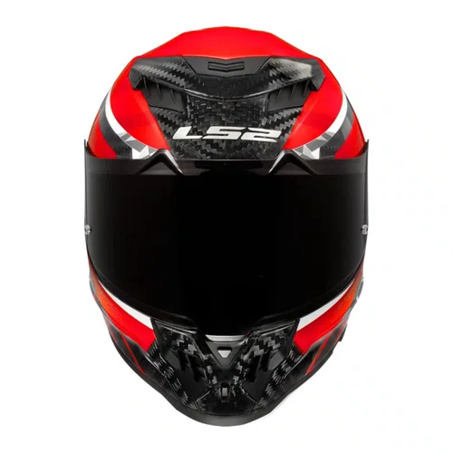 Capacete Fechado Ls2 FF807 Dragon Carbon Trax Vermelho