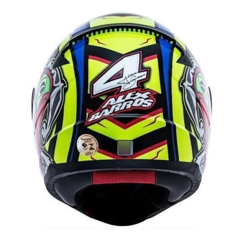 Capacete Fechado Ls2 Ff353 Alex Barros Amarelo Azul