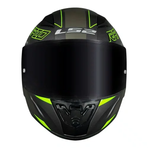 Capacete Fechado LS2 FF353 Rapid Rokku Preto Amarelo Fosco