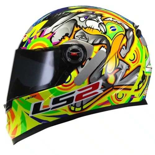 Capacete Fechado Ls2 Ff358 Alex Barros Amarelo