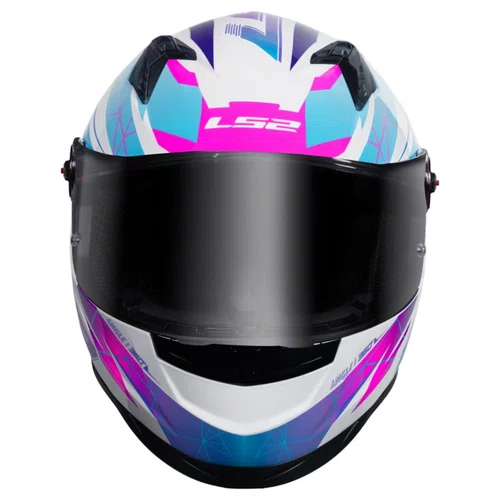 Capacete Fechado LS2 FF358 Pro Airline Branco Rosa