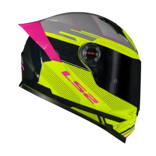 Capacete Fechado LS2 FF358 S Digital Preto Amarelo