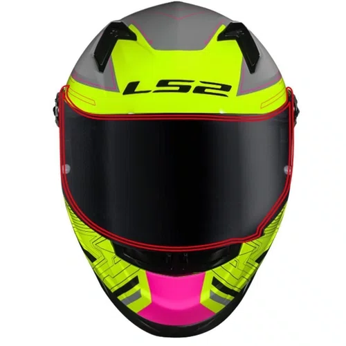 Capacete Fechado LS2 FF358 S Digital Preto Amarelo Original