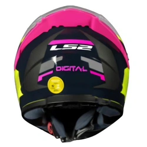 Capacete Fechado LS2 FF358 S Digital Preto Amarelo Original