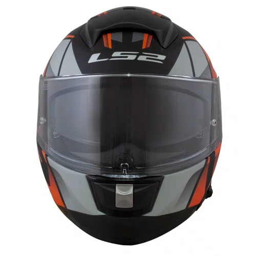 Capacete Fechado LS2 FF397 Vector FT2 Kripton Preto Laranja