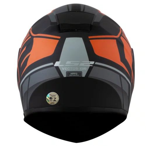 Capacete Fechado LS2 FF397 Vector FT2 Kripton Preto Laranja