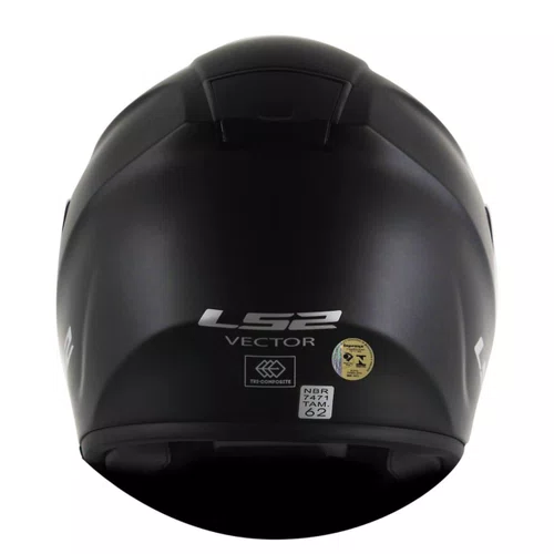 Capacete Fechado LS2 FF397 Vector Monocolor Preto Fosco