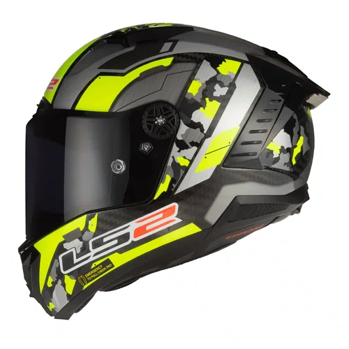 Capacete Fechado Ls2 Ff805 Space Cinza Amarelo Flour