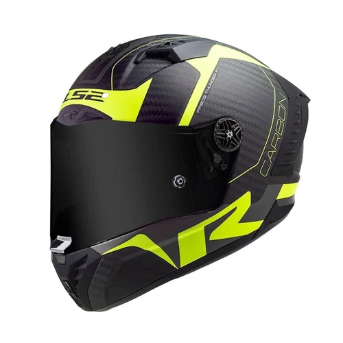 Capacete Fechado Ls2 Ff805 Thunder Carbon Racing 1 Preto Amarelo