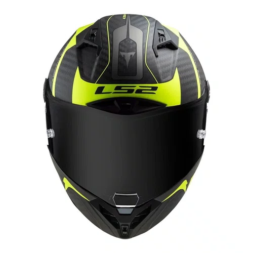 Capacete Fechado Ls2 Ff805 Thunder Carbon Racing 1 Preto Amarelo