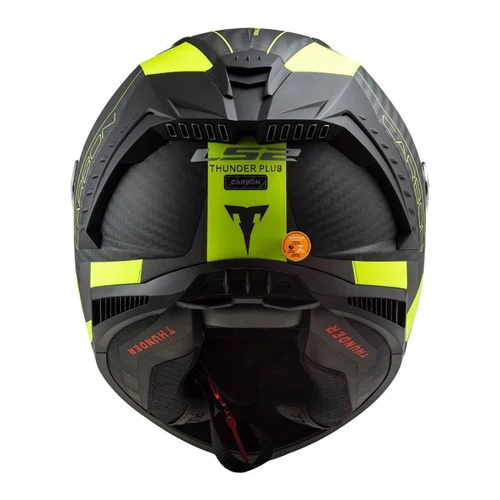 Capacete Fechado Ls2 Ff805 Thunder Carbon Racing 1 Preto Amarelo