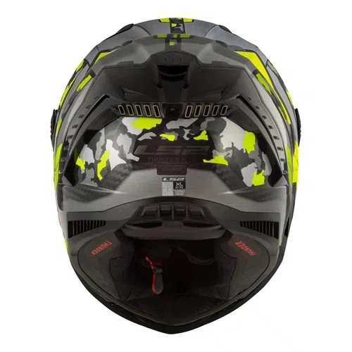 Capacete Fechado Ls2 Ff805 Thunder Carbon Space Ama Verd Fluo Fosco