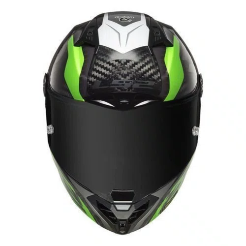 Capacete Fechado Ls2 Ff805 Thunder Carbon Supra Preto Verde Fluo