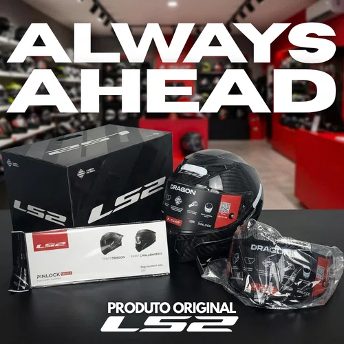 Capacete Fechado Ls2 FF807 Dragon Carbon Solid
