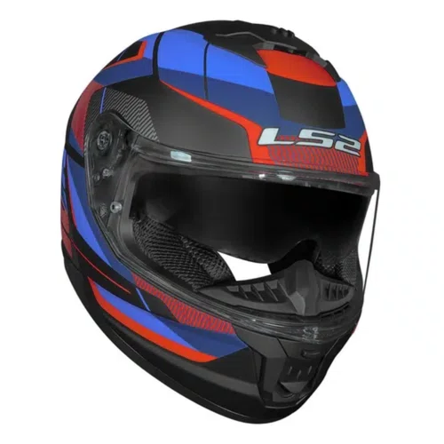 Capacete Fechado LS2 FF808 Stream 2 Road Titanium Fosco Vermelho