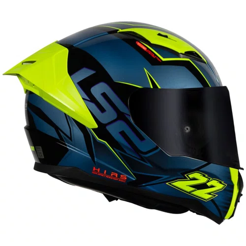 Capacete Fechado LS2 FF810 Vigo Limits Preto Azul