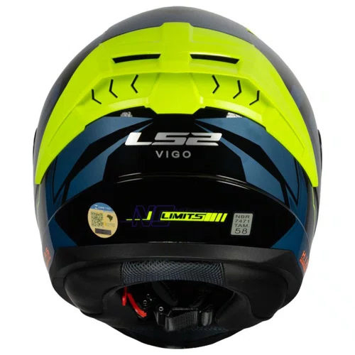 Capacete Fechado LS2 FF810 Vigo Limits Preto Azul