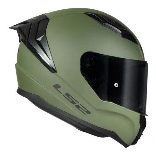 Capacete Fechado LS2 FF810 Vigo Monocolor Verde Militar Fosco