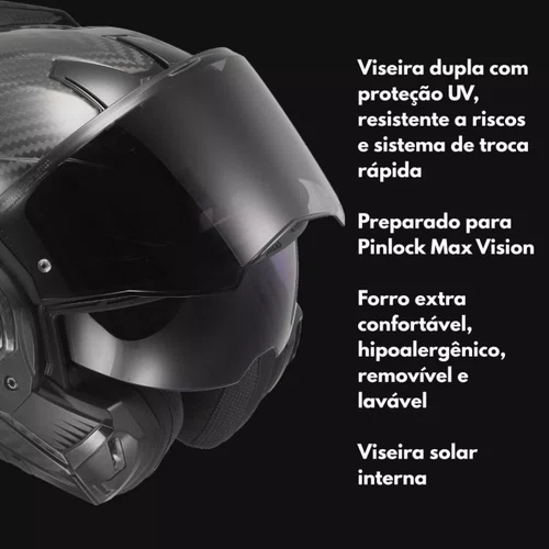 Capacete Fechado Ls2 Ff901 Advant X Carbon