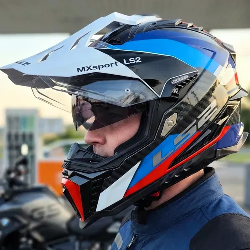 Capacete Fechado Ls2 Mx701 Frontier Full Carbon 3x1 Com Óculos Solar