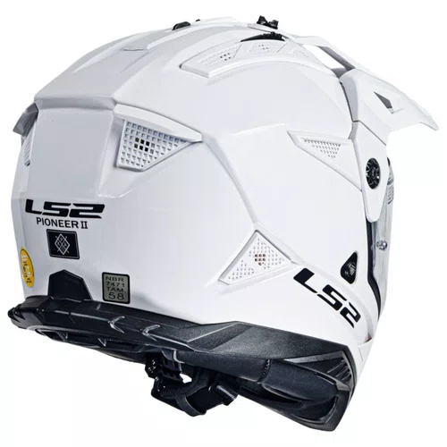 Capacete Fechado Ls2 MX702 Pioneer 2 Monocolor Branco