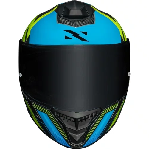Capacete Fechado Norisk Carbon R Team Amarelo Azul Premium