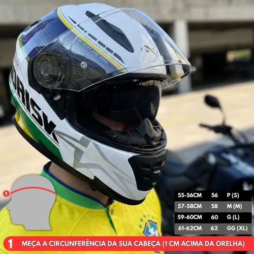Capacete Fechado Norisk Ff302 Grand Prix Brasil