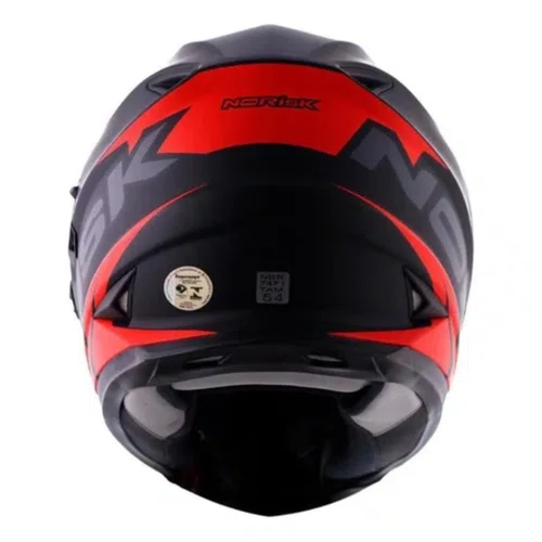Capacete Fechado Norisk FF302 Manty Preto fosco Vermelho