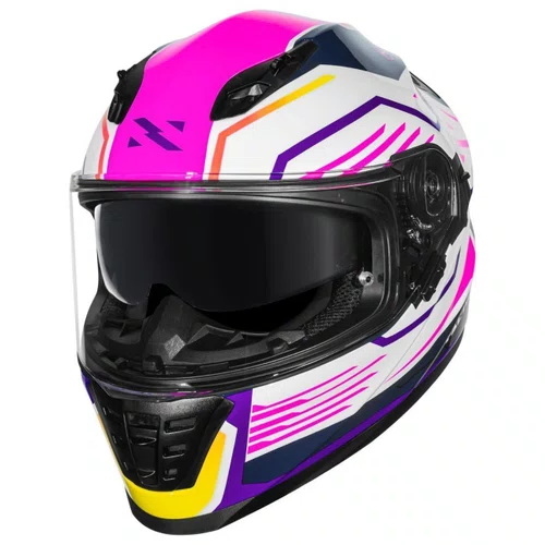 Capacete Fechado Norisk FF302 Soul Factor Branco Rosa